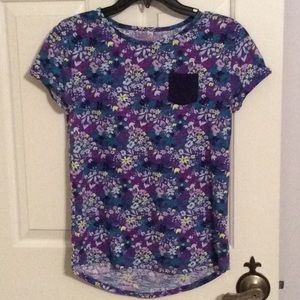 Cat n Jack floral girls top , size 14-16